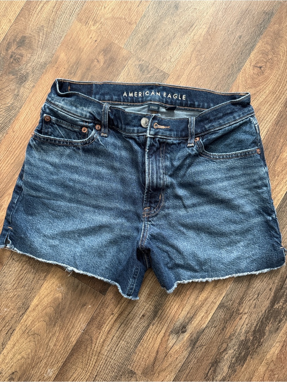 American Eagle Outfitters Dark Indigo Denim Cutoff Shorts
